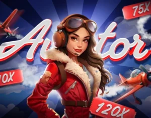 Aviator Game artwork with a female character